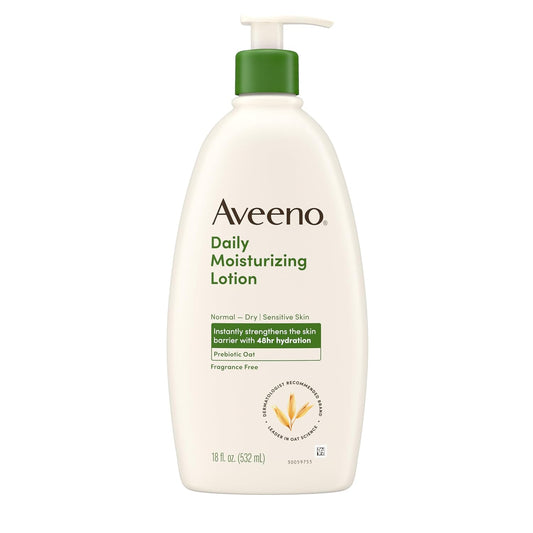 Aveeno_Daily_Moisturizing_Body_Lotion,_Body_Lotion_for_Dry_Skin_with_Prebiotic_Oat,_Paraben_Free,_Fragrance_Free,_Non-Greasy,_Non-Comedogenic_Moisturizer,_18_FL_OZ