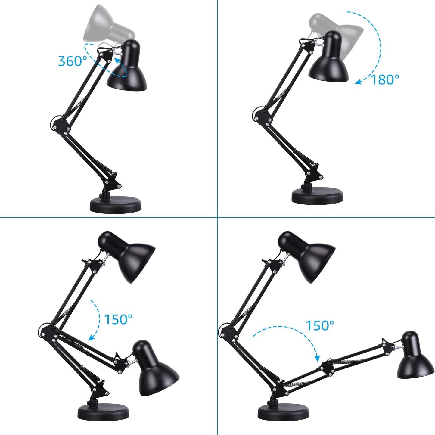 TORCHSTAR_Metal_Desk_Lamp_with_Clamp,_Swing_Arm,_Architect_Adjustable_Gooseneck_Table_Lamp,_Clip_Desk_Lights_for_Home_Office,_Work,_Study,_Reading,_E26_Base,_Multi-Joint,_Black