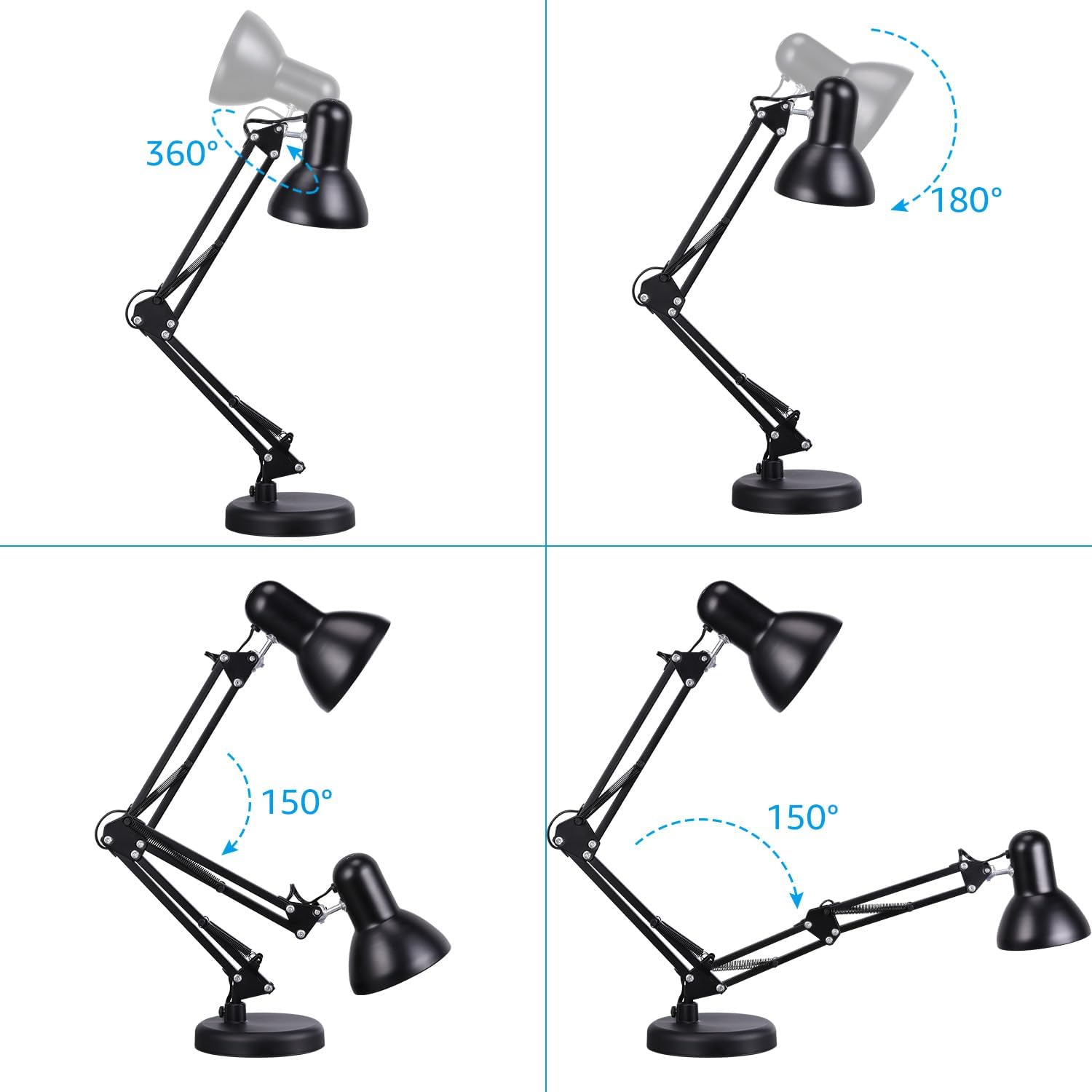 TORCHSTAR_Metal_Desk_Lamp_with_Clamp,_Swing_Arm,_Architect_Adjustable_Gooseneck_Table_Lamp,_Clip_Desk_Lights_for_Home_Office,_Work,_Study,_Reading,_E26_Base,_Multi-Joint,_Black