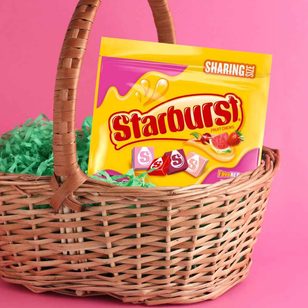 STARBURST FaveREDS Fruit Chews Candy, Chewy Candy, 15.6 oz Sharing Size Bag, Easter Basket Stuffers