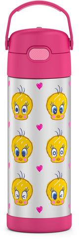 THERMOS FUNTAINER 16 Ounce Stainless Steel Vacuum Insulated Bottle with Wide Spout Lid