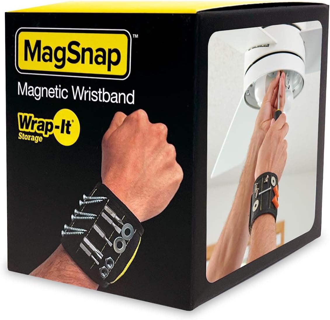 MagSnap_Magnetic_Wristband_by_Wrap-It_Storage_-_Black_-_Great_Father_Gift_Wrist_Magnet_Tool_Belt_and_Screw_Holder