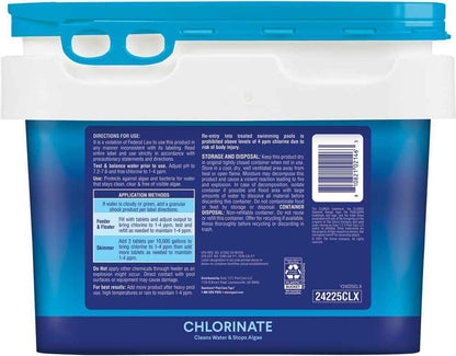 Clorox® Pool&Spa™ XtraBlue 3” Swimming Pool Chlorinating Tablets, Kills Bacteria & Stops Algae
