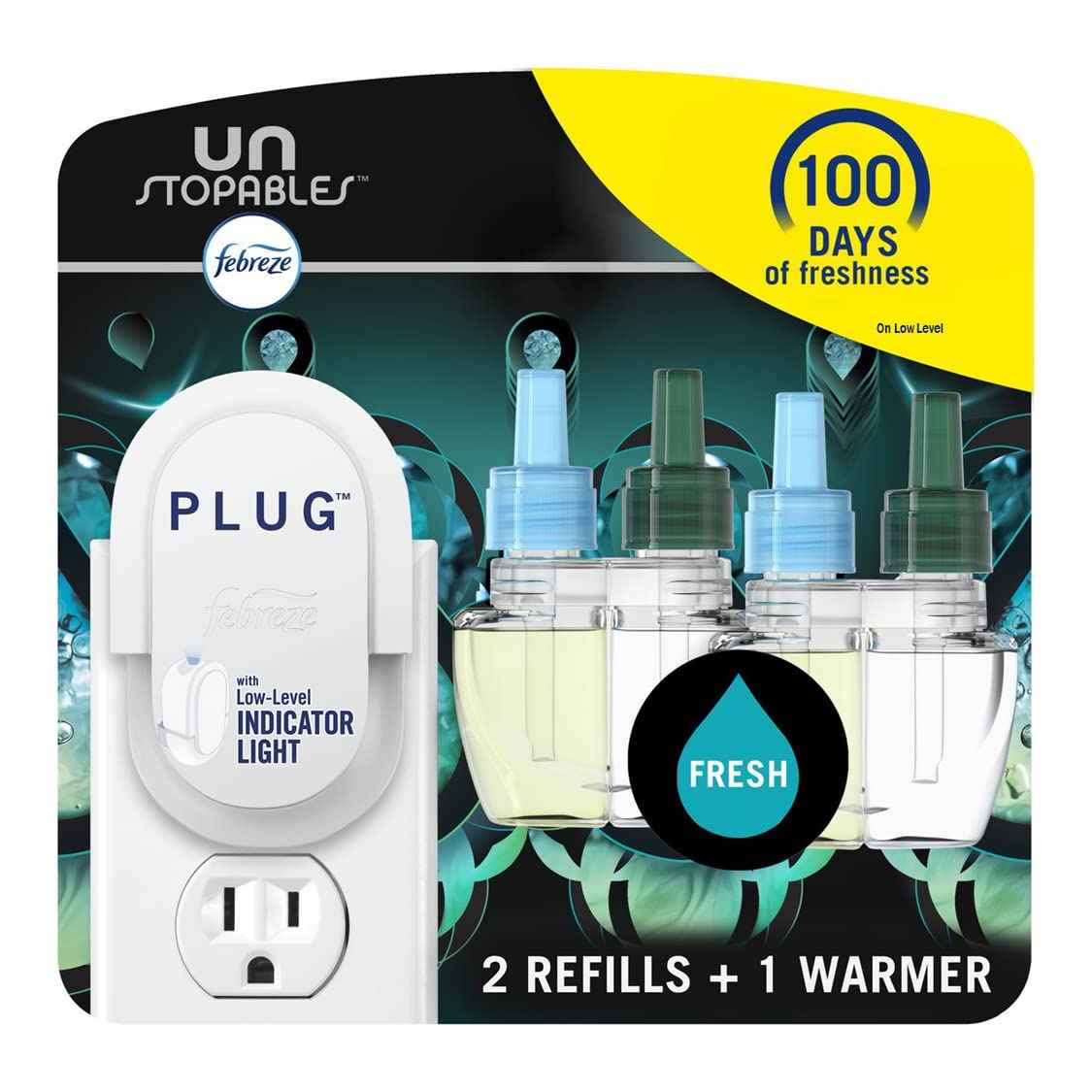 Febreze Plug-in Air Freshener, Odor-Fighting Scented Oil Refill, Air Fresheners for Home, Bathroom and Kitchen, Long Lasting, Multi Color