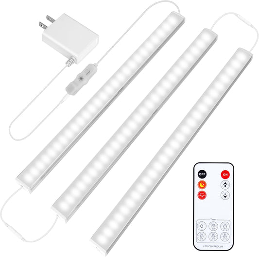 Maylit_Under_Cabinet_Lights_Plug_in,_3_Pcs_12_Inch_Ultra_Thin_Under_Cabinet_Lighting,_Super_Bright_Daylight_White_Under_Counter_Lights_for_Kitchen,_Dimmable_Light_for_Cabinet,_Counter,_Workbench,_Desk