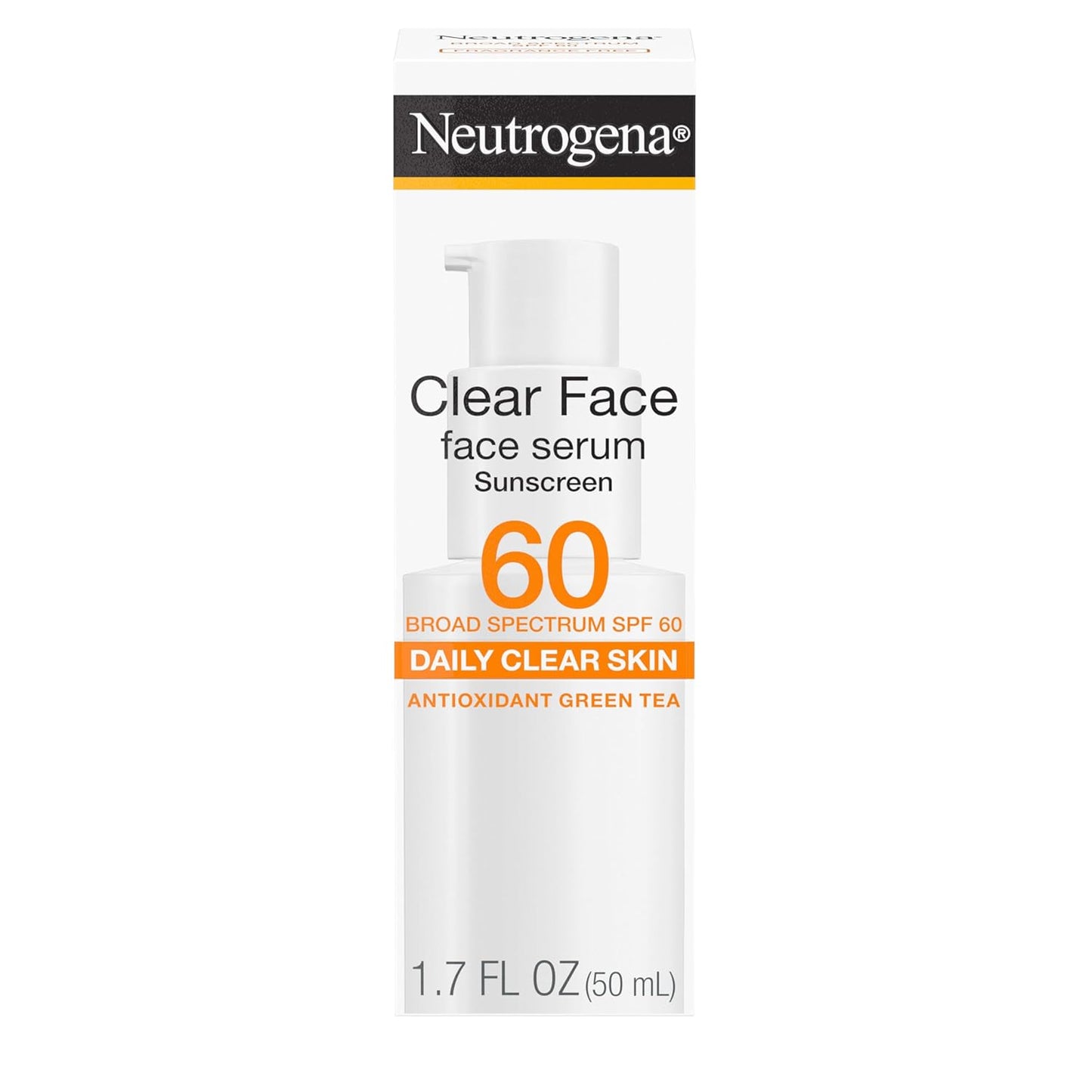 Neutrogena_Clear_Face_Serum_Sunscreen_with_Green_Tea,_Broad_Spectrum_SPF_60,_Non-Comedogenic_Face_Sunscreen_for_Lightweight_UVA/UVB_Protection,_Oxybenzone-_&_Fragrance-Free,_1.7_fl._oz