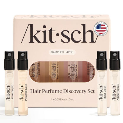 Kitsch_Hair_Perfume_For_Women_(Discovery_Set)_-_Pistachio_Latte,_Warm_Sugar,_Sheer_Violet_&_Amber_Waves_-_Patented_Odor-Eliminating_Technology,_Hair_Spray_and_Body_Mist_-_4_x_1.5mL