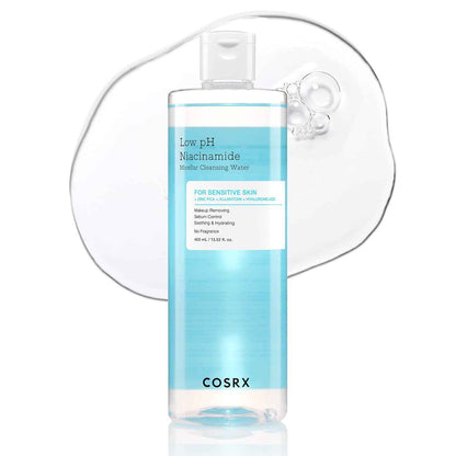 COSRX Low pH Niacinamide Micellar Cleansing Water Daily Mild Facial Cleansing Wash for Sensitive Skin, Sebum control, Korean Skin Care