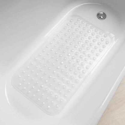 AmazerBath Bath Tub Mat, Medium Size 27.6 x 15 Inches Non-Slip Shower Mats with Suction Cups and Drain Holes, Bathroom Bathtub Mats Machine Washable