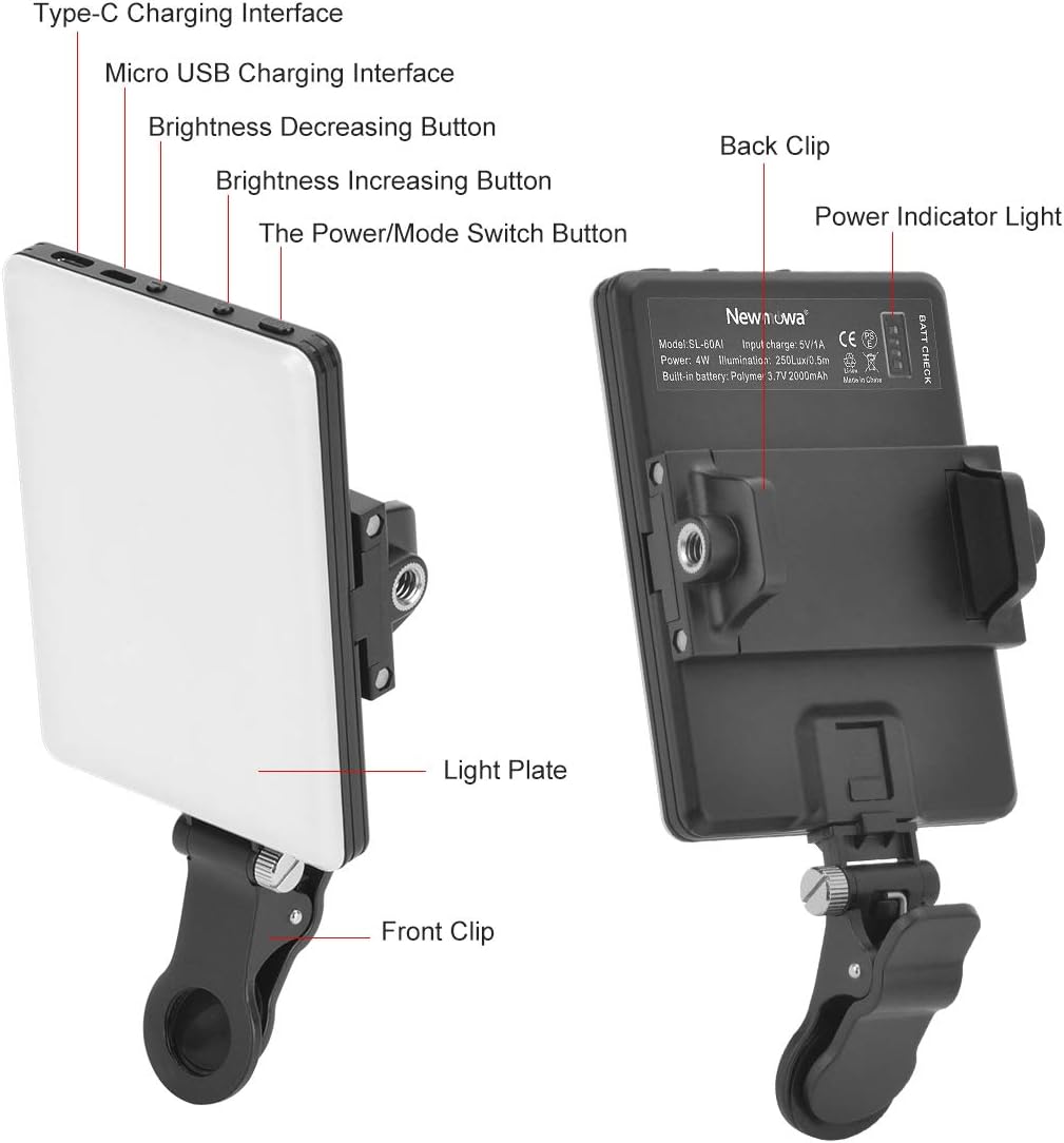 Newmowa_60_LED_High_Power_Rechargeable_Clip_Fill_Video_Conference_Light_with_Front_&_Back_Clip,_Adjusted_3_Light_Modes_for_Phone,_iPhone,_Android,_iPad,_Laptop,_for_Makeup,_TikTok,_Selfie,_Vlog