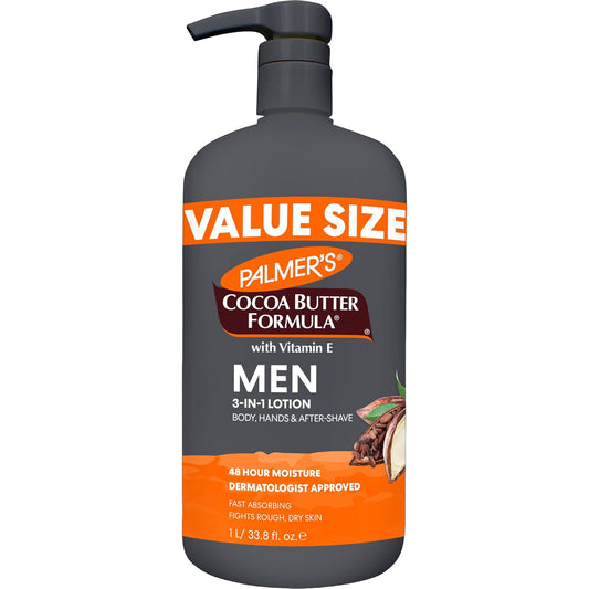 Palmer's_Cocoa_Butter_Formula_Men's_Face_Moisturizer_&_Body_Lotion_for_Dry_Skin,_33.8_oz,_3-in-1_Fast_Absorbing_Lotion_for_Men,_48-Hr_Hydration_with_Vitamin_E,_Soothes_Dryness,_Dermatologist_Approved