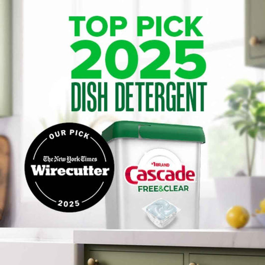 Cascade Free & Clear Dishwasher Pods, Dishwasher Detergent, Dish Detergent Soap, Lemon Essence