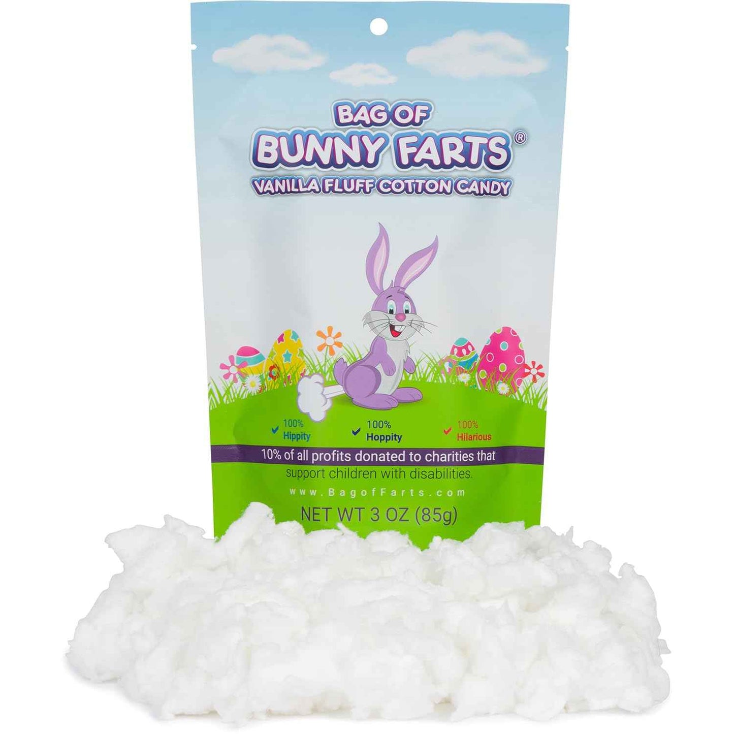 Bag of Cotton Candy Funny Easter Basket Stuffer for All Ages Unique Birthday for Friends, Mom, Dad, Girl, Boy Gag Gift, 3 ounces / 1 pack