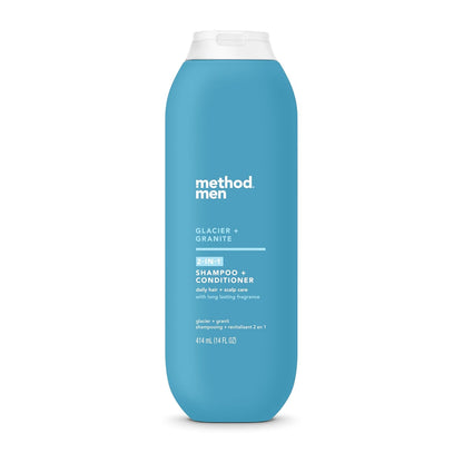 Method_Men_2-in-1_Shampoo_and_Conditioner,_Glacier_+_Granite_-_Cleans_and_Conditions_with_Argan_and_Jojoba_Oil_-_Made_without_Parabens_-_14_oz