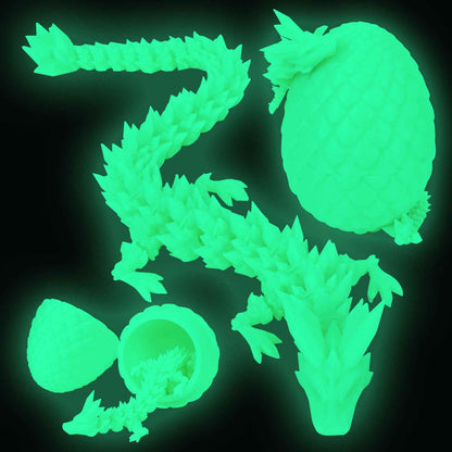 TBOLINE 12" 3D Printed Dragon Egg, Easter Basket Stuffers for Kids, Large Prefilled Easter Eggs, Stuffed Egg Hunt Fillers with Easter Toys, 3D Printer Animals Fidget Toys for Boys Teen 5-7 4-6 8-12