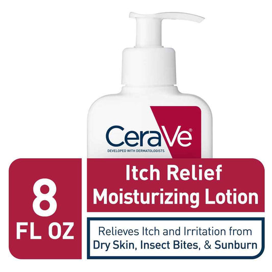 CeraVe Anti Itch Moisturizing Lotion with Pramoxine Hydrochloride, Relieves Itch with Minor Skin Irritations, Sunburn Relief, Bug Bites, 8 Ounce