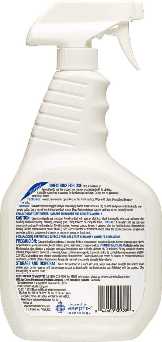 Clorox Healthcare Hydrogen Peroxide Cleaner Disinfectant, Bleach Free, 32 Fluid Ounces (Package May Vary)