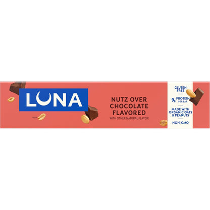 LUNA_Bar_-_Nutz_Over_Chocolate_Flavor_-_Gluten-Free_-_Non-GMO_-_7-9g_Protein_-_Made_with_Organic_Oats_-_Low_Glycemic_-_Whole_Nutrition_Snack_Bars_-_1.69_oz._(15_Count)