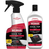 Weiman Ceramic and Glass Cooktop - Stove Top Daily Cleaner Kit - Glass Induction Cooktop Cleaning Bundle for Heavy Duty Mess Cleans Burnt-on Food