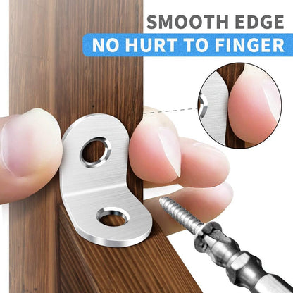 40PCS_L_Bracket_Corner_Brace,_Stainless_Steel_L_Brackets_for_Shelves,_Metal_Corner_Bracket,_Small_Right_Angle_Brackets_for_Wood_Furniture_Chair_Drawer_Cabinet_with_80PCS_Screws_(0.79_x_0.79_inch)