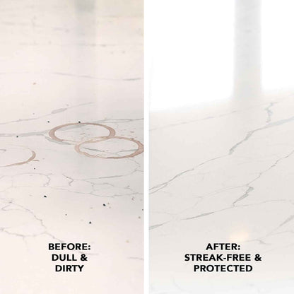 Weiman Quartz Countertop Cleaner and Polish - Clean and Shine Your Granite, Marble Countertops, Kitchen Island, and Stone Surfaces with UV Anti-Fade Protection, Citrus, 24 Ounce with Microfiber Cloth