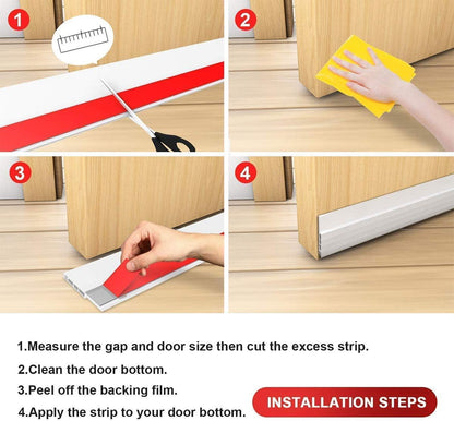 Suptikes_2_Pack_Door_Draft_Stopper，Door_Sweep_for_Exterior_&_Interior_Doors,Door_Bottom_Seal_Dust_and_Noise_Insulation_Weather_Stripping_Draft_Guard_Insulator,_1.8"_W_x_37"_L,White