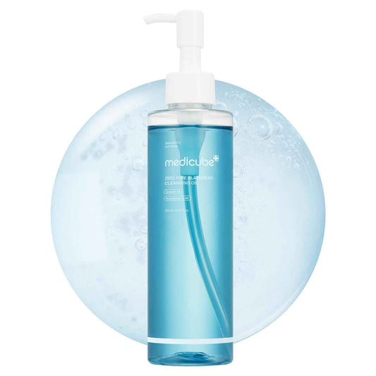 medicube Zero Pore Blackhead Cleansing Oil | Makeup Remover for all skin types, Daily Moisture Facial Cleanser, Low-Irritation | Korean Skin Care (205ml / 6.93 fl.oz)