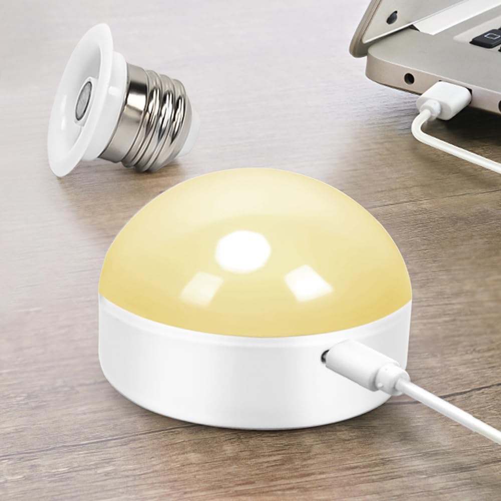 BLUEYE_Rechargeable_Battery_Operated_Light_Bulb,2Packs,300LM,40W_Equivalent,E26_Detachable_Charging(E12_available),4_Color_Temperature,Remote_Control_Puck_Emergency_Lamp,Timer,Dimmer,For_Non-Hardwired