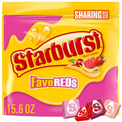 STARBURST FaveREDS Fruit Chews Candy, Chewy Candy, 15.6 oz Sharing Size Bag, Easter Basket Stuffers