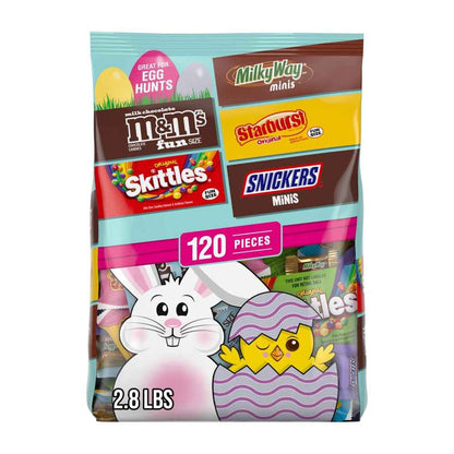 M&M'S, SKITTLES Original, SNICKERS, MILKY WAY & STARBURST Chocolate and Fruity Easter Candy for Easter Baskets and Eggs, 27.27 Ounce Bag