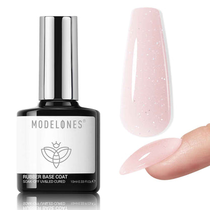 modelones Gel Top Coat, 15 ml 2026 Upgrade Super Shiny Base and Top Coat Set, Soak Off Nail Lamp Acid Free No Wipe Clear Base Top Gel Nail Polish