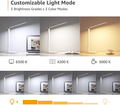 Lepro_LED_Desk_Lamp_with_USB_Charging_Port,_700LM_Dimmable_Home_Office_Touch_Control_Reading_Table_Lamp,5_Color_Modes_with_5_Brightness_Level,_Dorm_Room_Essentials,_Task_Lamp,_Sewing,_Crafting,_White