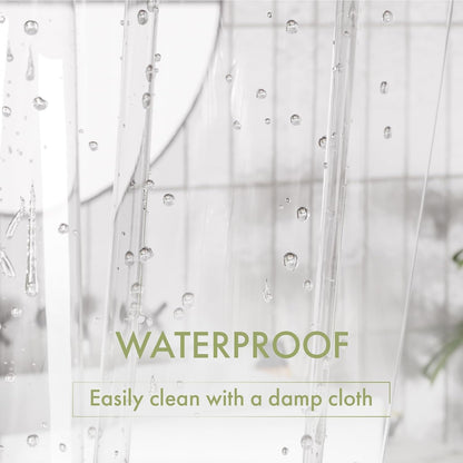 AmazerBath_Shower_Curtain_Liner,_72x72_Clear_Shower_Curtain_Liner,_Waterproof_Plastic_Shower_Liner,_Cute_Lightweight_PEVA_Shower_Curtain_for_Bathroom_with_3_Magnets_and_12_Rustproof_Metal_Grommets
