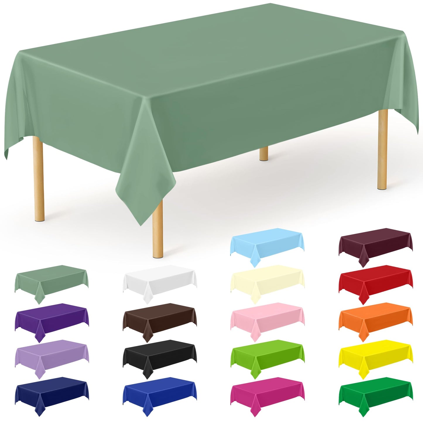 Sage Green - 12pcs 54x108 in