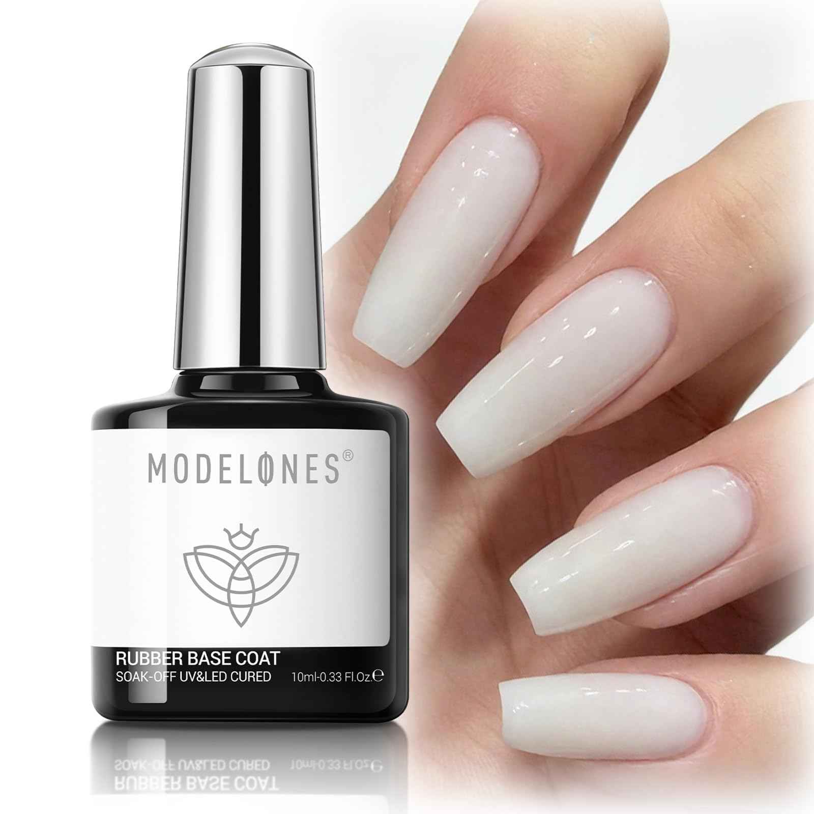 modelones Gel Top Coat, 15 ml 2026 Upgrade Super Shiny Base and Top Coat Set, Soak Off Nail Lamp Acid Free No Wipe Clear Base Top Gel Nail Polish