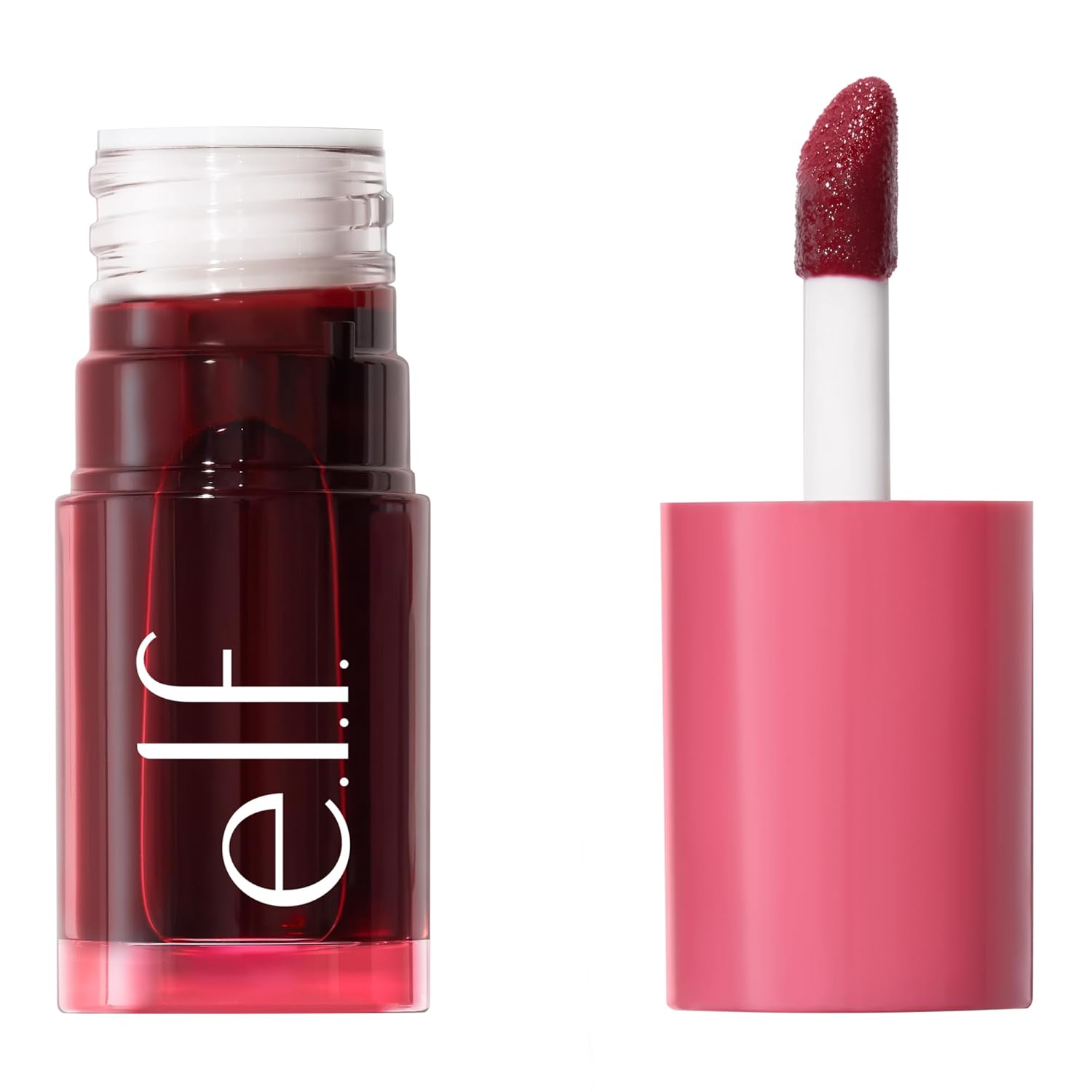 e.l.f._Sheer_For_It_Blush_Tint,_Multi-Use,_Long-Lasting_Lip_&_Cheek_Makeup,_Creates_A_Natural_Flush_Finish,_Vegan_&_Cruelty-Free,_Left_On_Red