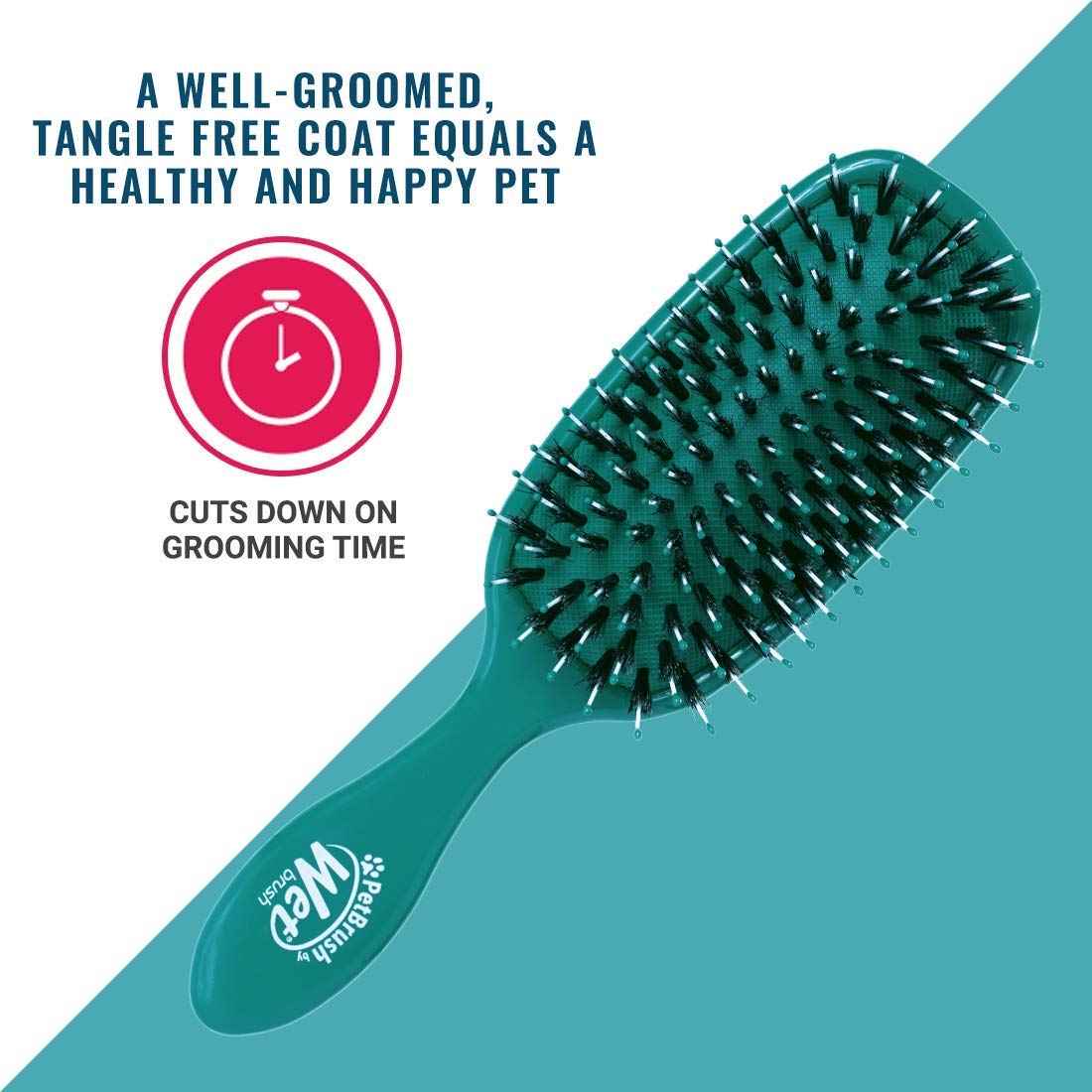 Wet Brush Pet Hair Brush, Smooth, Shiny Fur, Dog and Cat Hairbrush, De-Shedding Comb & Dematting Tool for Grooming Long or Short-Haired Dogs, Tangle-Free for Less Pulling & Tugging