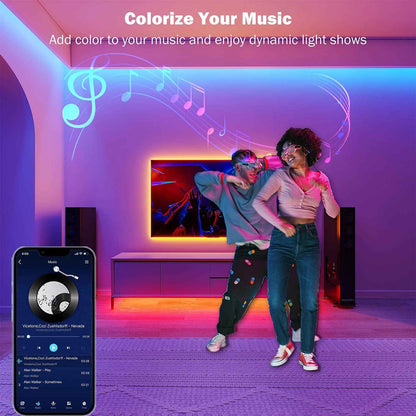 [Brand] RGB LED Light Strip – Birthday Gift for Teens and Young Adults, 64 Scene Modes Bluetooth App