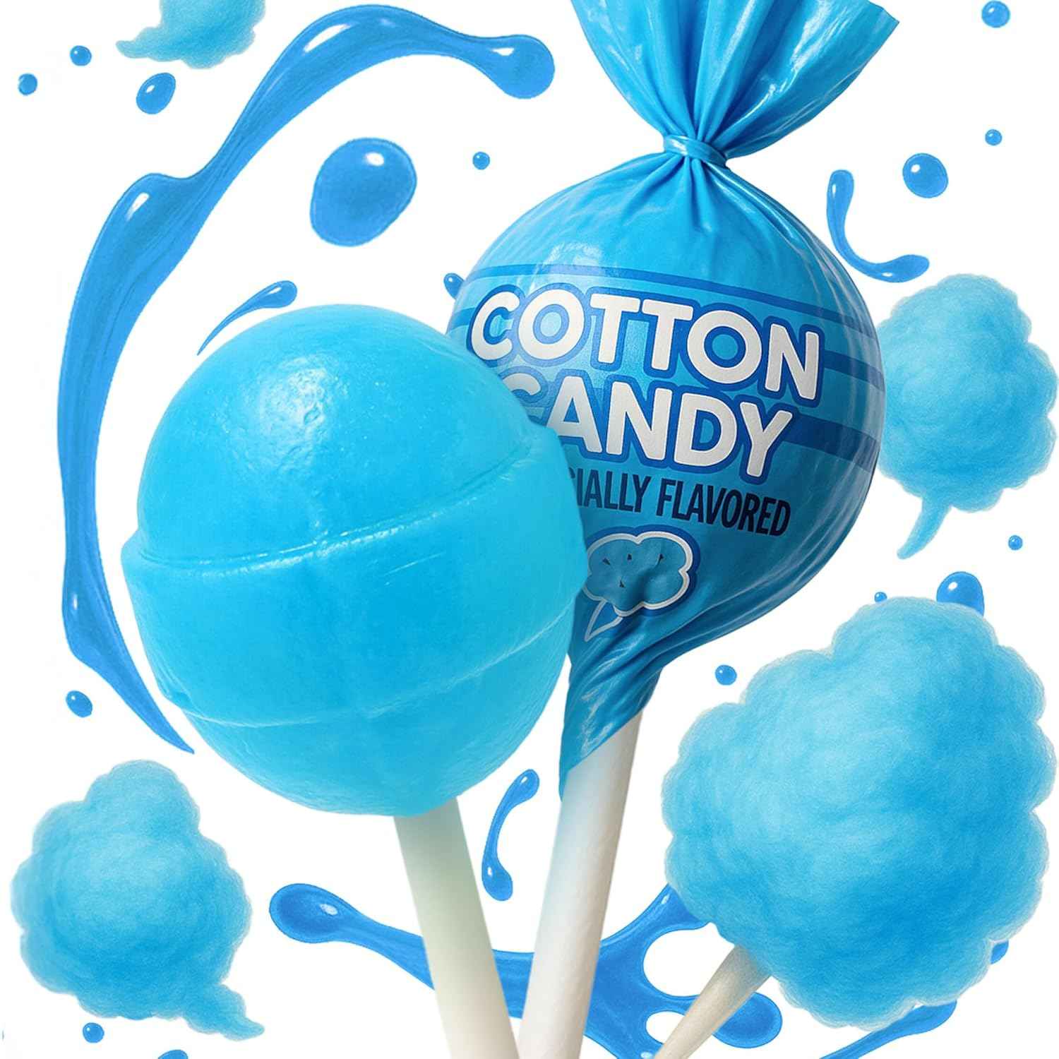 Zestix Mini Lollipop Bulk Pack – Child-Sized Cotton Candy Suckers for Classroom Treats & Birthday Goodie Bags
