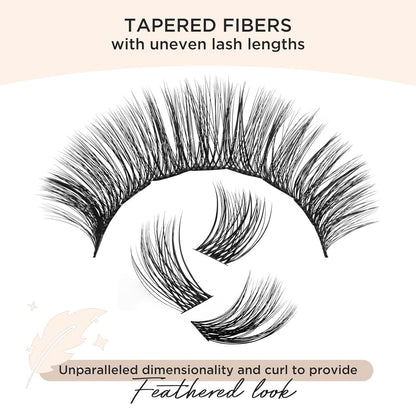 LASHVIEW_Lash_Clusters,_144_Pcs_Cluster_Lashes,_DIY_Cluster_Eyelash_Extensions_Mega_Volume_Reusable_Individual_Lashes_Cluster_Volume_Look_Super_Thin_Band_&_Soft(Volume,C-10-16mix)_Lightweight_Makeup_Salon_Cosmetic_Eyelashes_Extensions