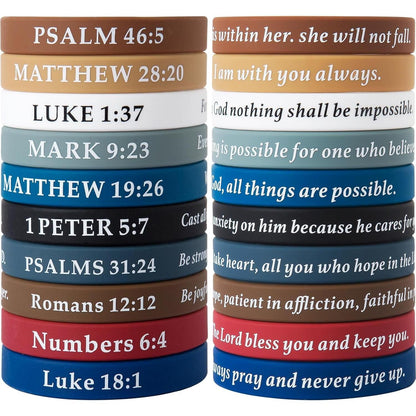 QEERBSIN_Bible_Verses_Bracelets_Motivational_Christian_Rubber_Bracelets_Faith_Hope_Wristbands_Bracelets_for_Men_Women_Teens