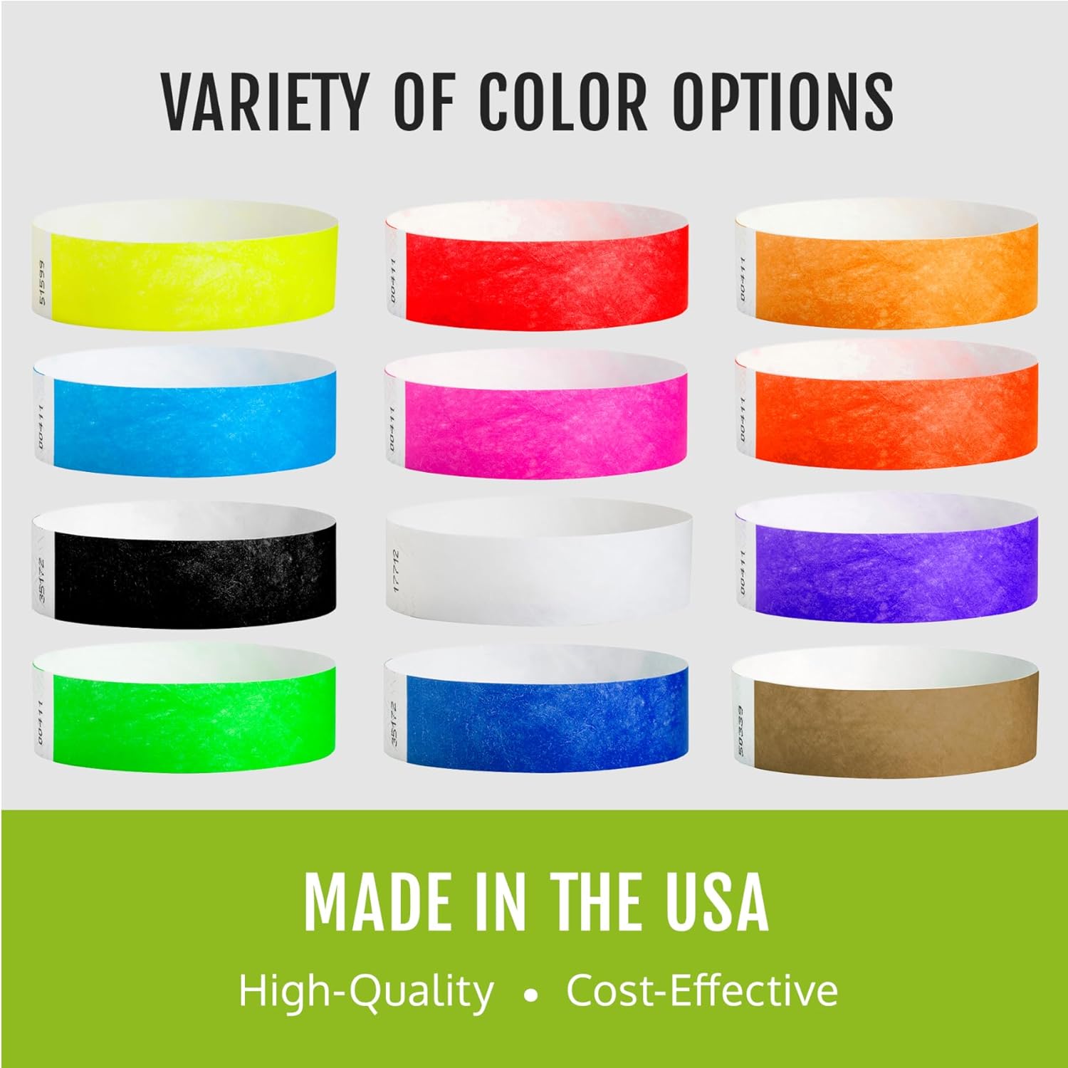 500_WristCo_Tyvek_Wristbands_for_Events_–_500_Count,_5-Color_Variety_Pack_–_Tamper-Proof_Design_Prevents_Reuse_–_Premium-Grade_Bracelets_for_Hospital_&_Medical_ID,_Party,_VIP_Identification
