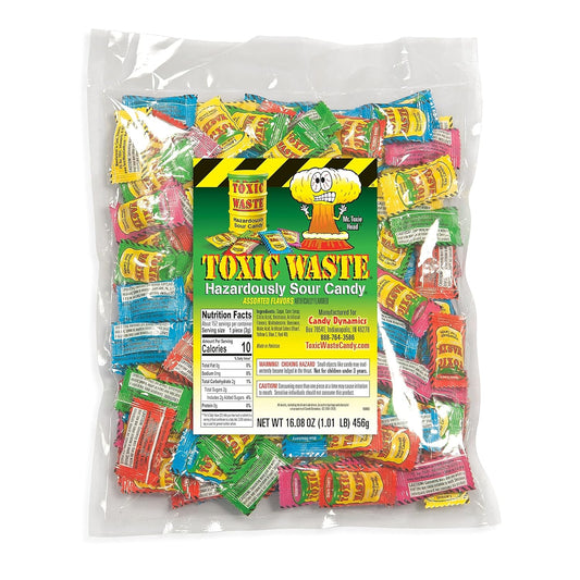 1_Pound_Bag_Assortment_of_Toxic_Waste_Sour_Candy_-_5_Flavors:_Apple,_Watermelon,_Lemon,_Blue_Raspberry,_and_Black_Cherry