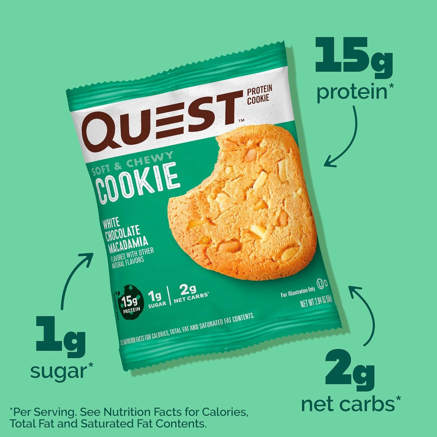 Quest_Nutrition_White_Chocolate_Macadamia_Protein_Cookie,_15g_Protein,_1g_Sugar,_2g_Net_Carbs,_Keto_Friendly,_High_Low_Carb;_4_Count