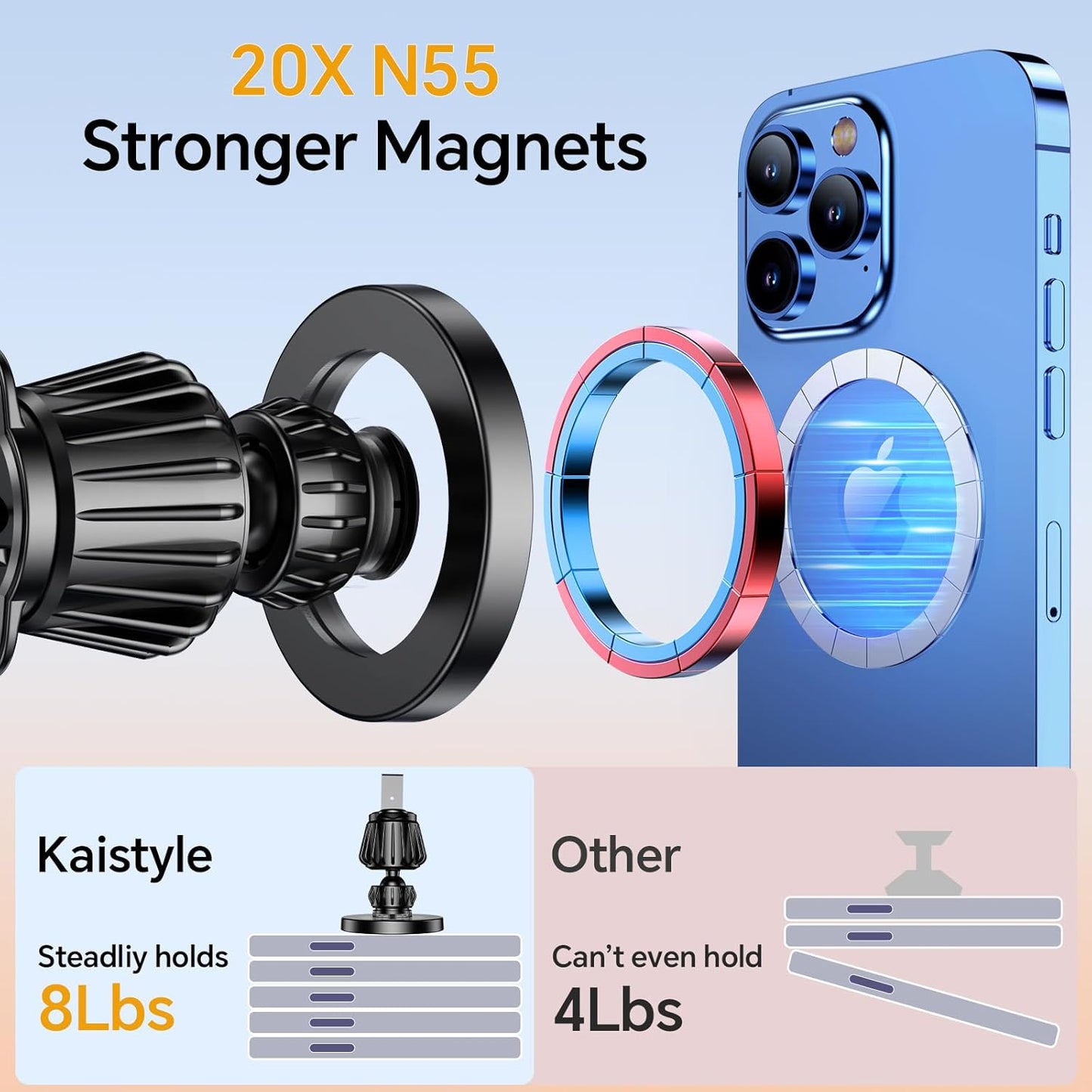 For_Magsafe_Car_Mount【20_Strong_Magnets_】_Mount_Dash【360°_】Phone_Holders_for_Your_Car_Accessories_iPhone_15_14_13_12_Pro_Max_Plus_Max_Metal_Android