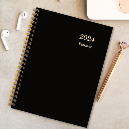 2024_Planner_-_Weekly_and_Monthly_Planner_from_January_2024_-_December_2024,_2024_Daily_Planner_Notebook_with_12_Monthly_Tabs,_Spiral_Twin-Wire_Binding,_6.3"_x_8.4"