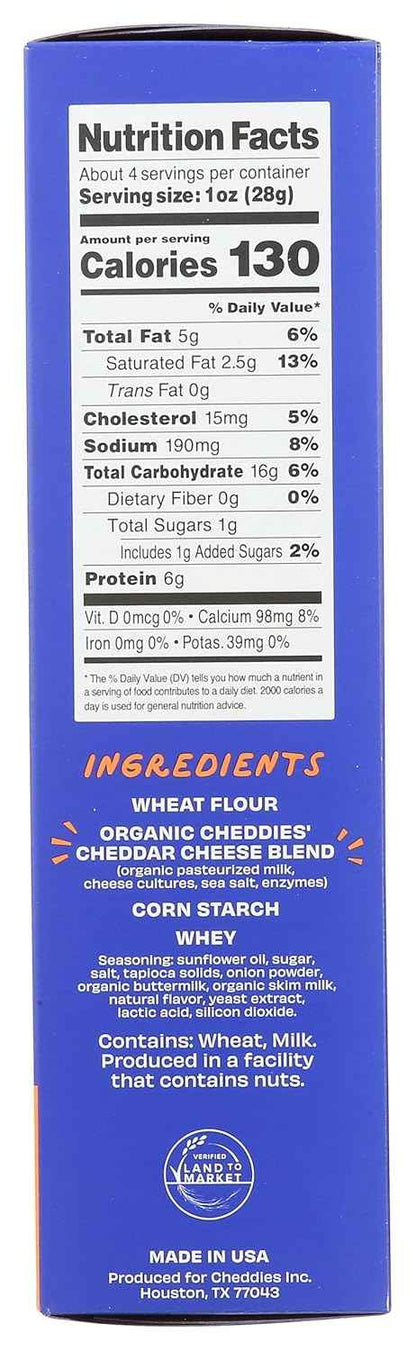 Cheddies Double Cheddar Cracker 4.2 oz – Guilt Free Afternoon Crunch for Mindful Snackers
