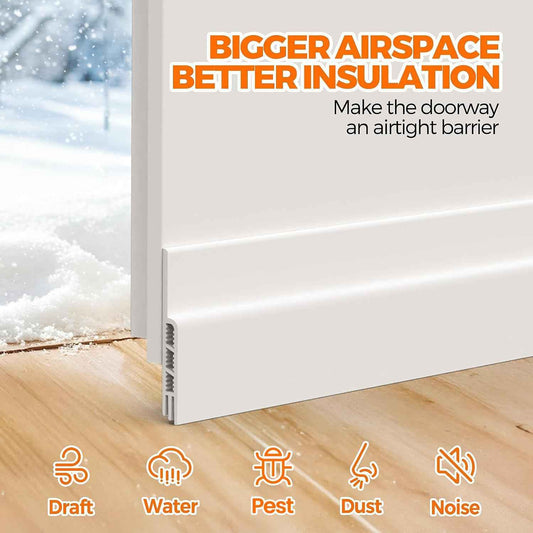 Holikme Door Draft Stopper for Home Safety, Non-Toxic Silicone Under Door Blocker Keeps Kids and Pets Protected