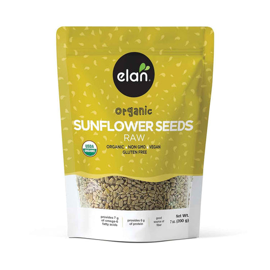 Elan Organic Sunflower Seeds – Lightweight Trail Snack for Hiking, Hulled and Unsalted
