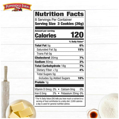 Pepperidge Farm Chessmen Butter Cookies – Lunchbox Snack for Kids, Individually Portioned Shortbread